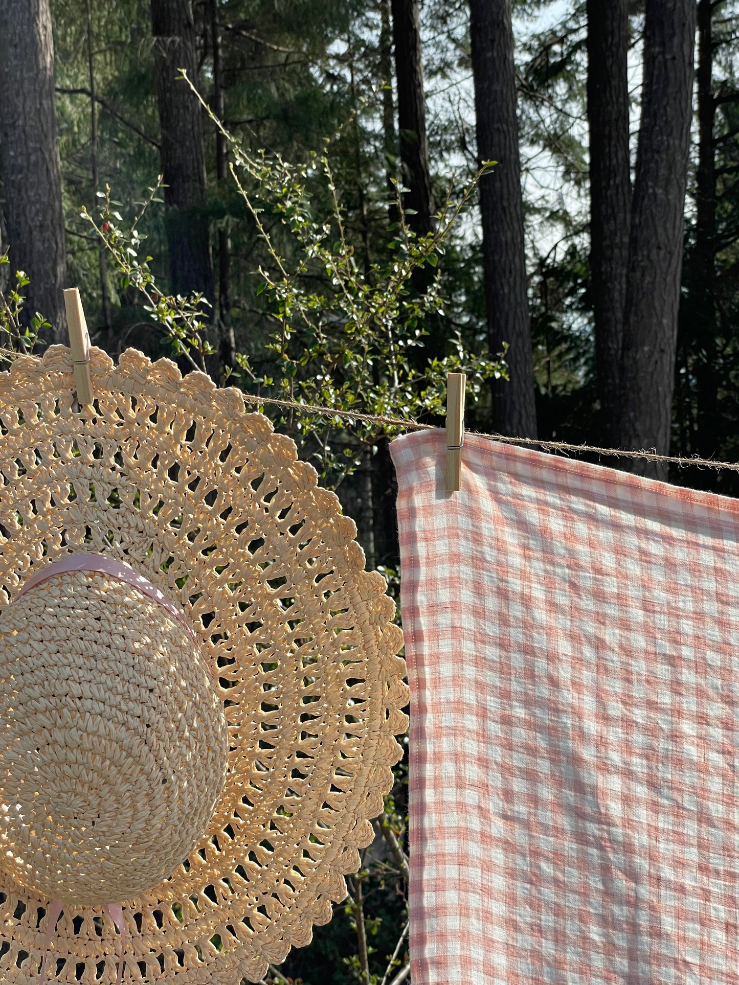 Rose Gingham Tablecloth