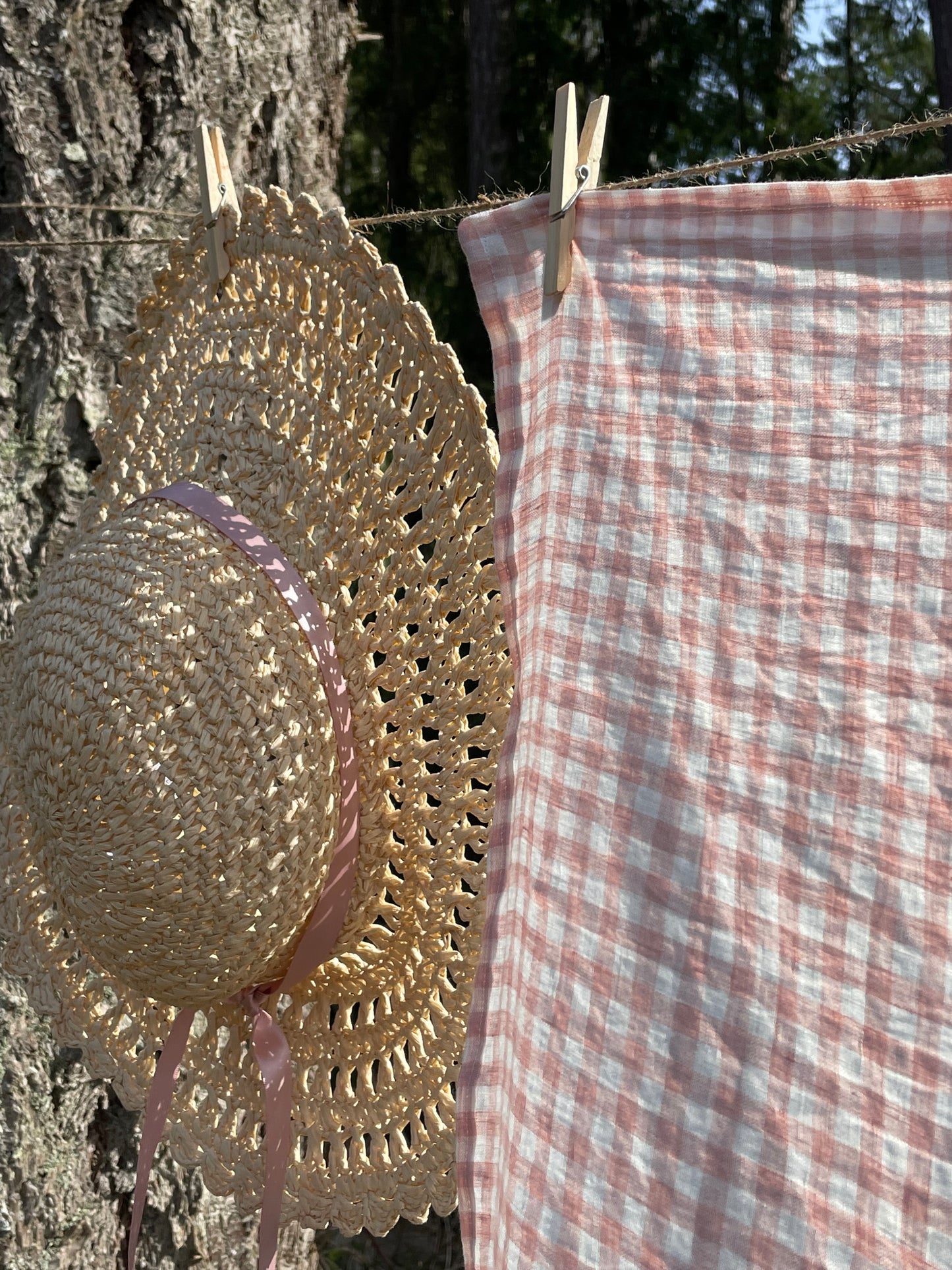 Rose Gingham Tablecloth